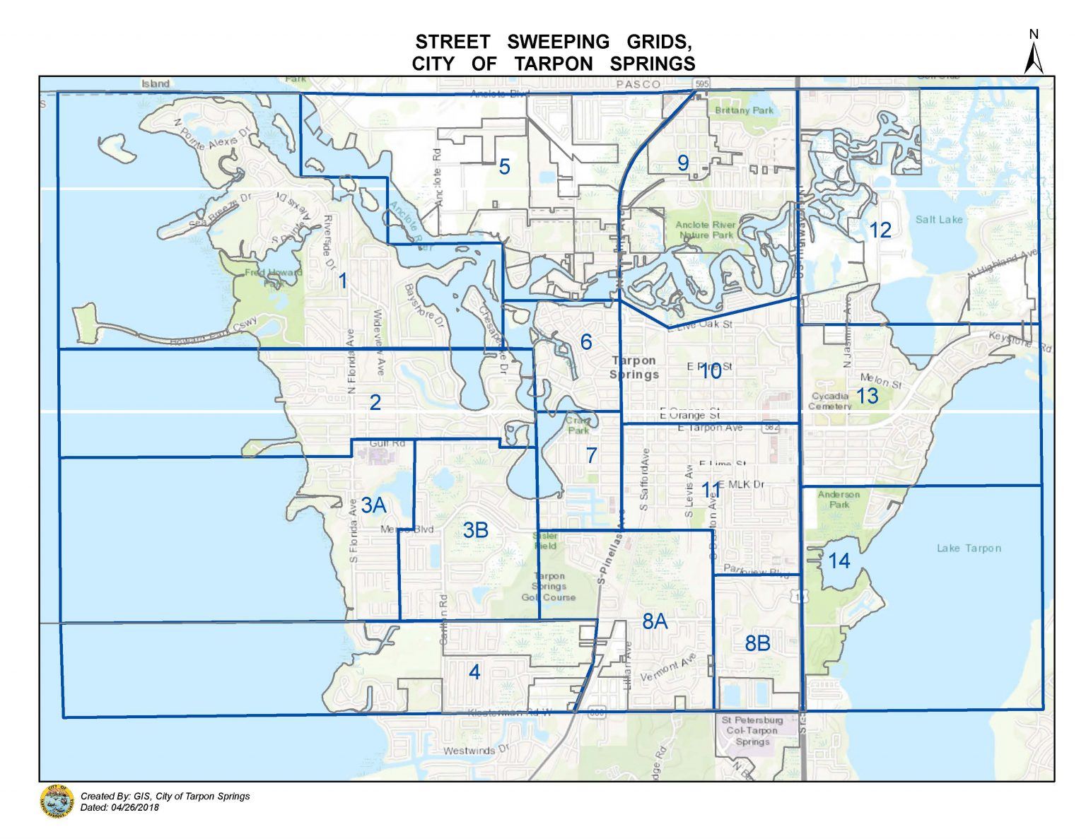 Street Sweeping Grid Map