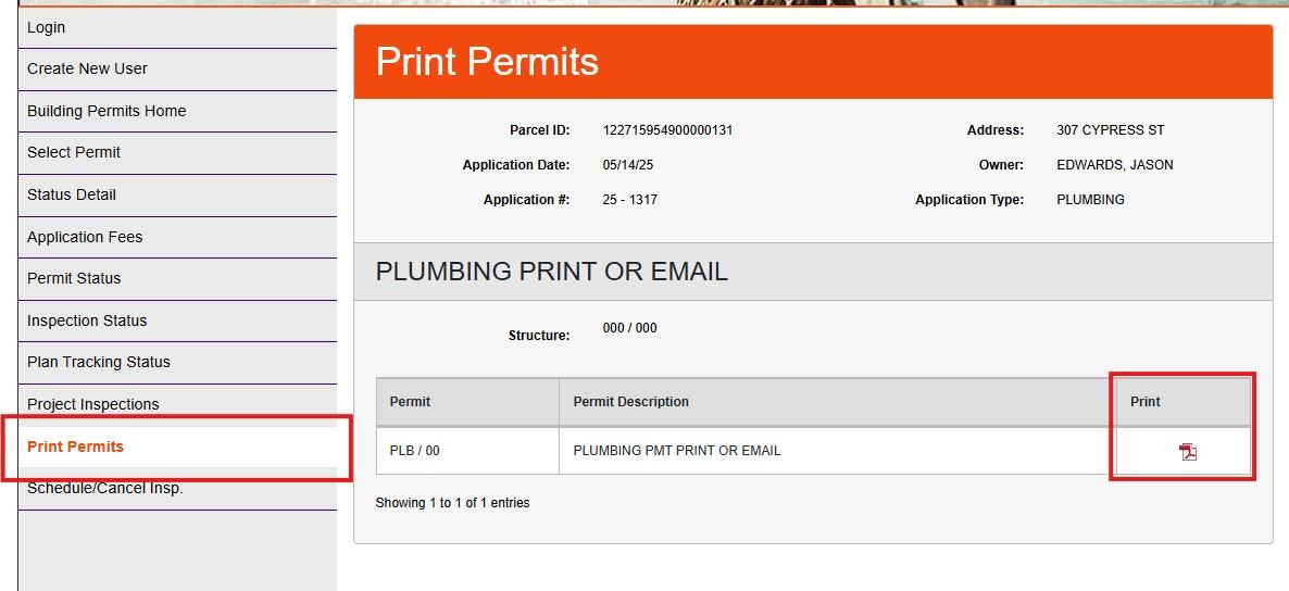 Print Permit 
