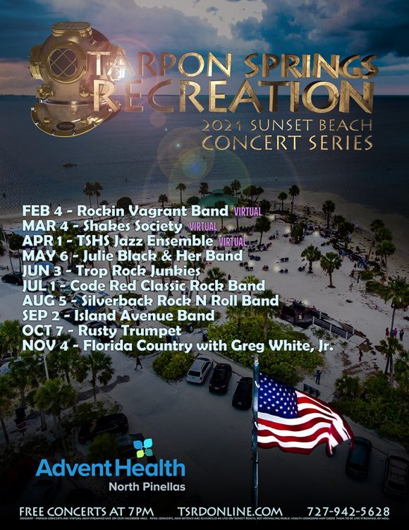 Sunset Beach Concert Series 2021 City of Tarpon Springs